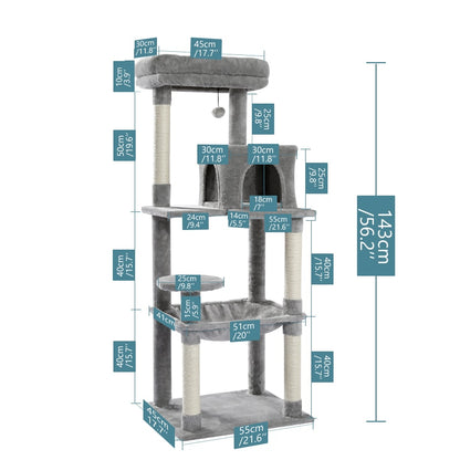 Extended Hammock 4 Level Cat Tree