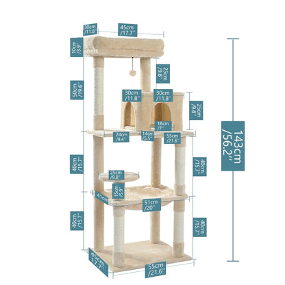 Extended Hammock 4 Level Cat Tree