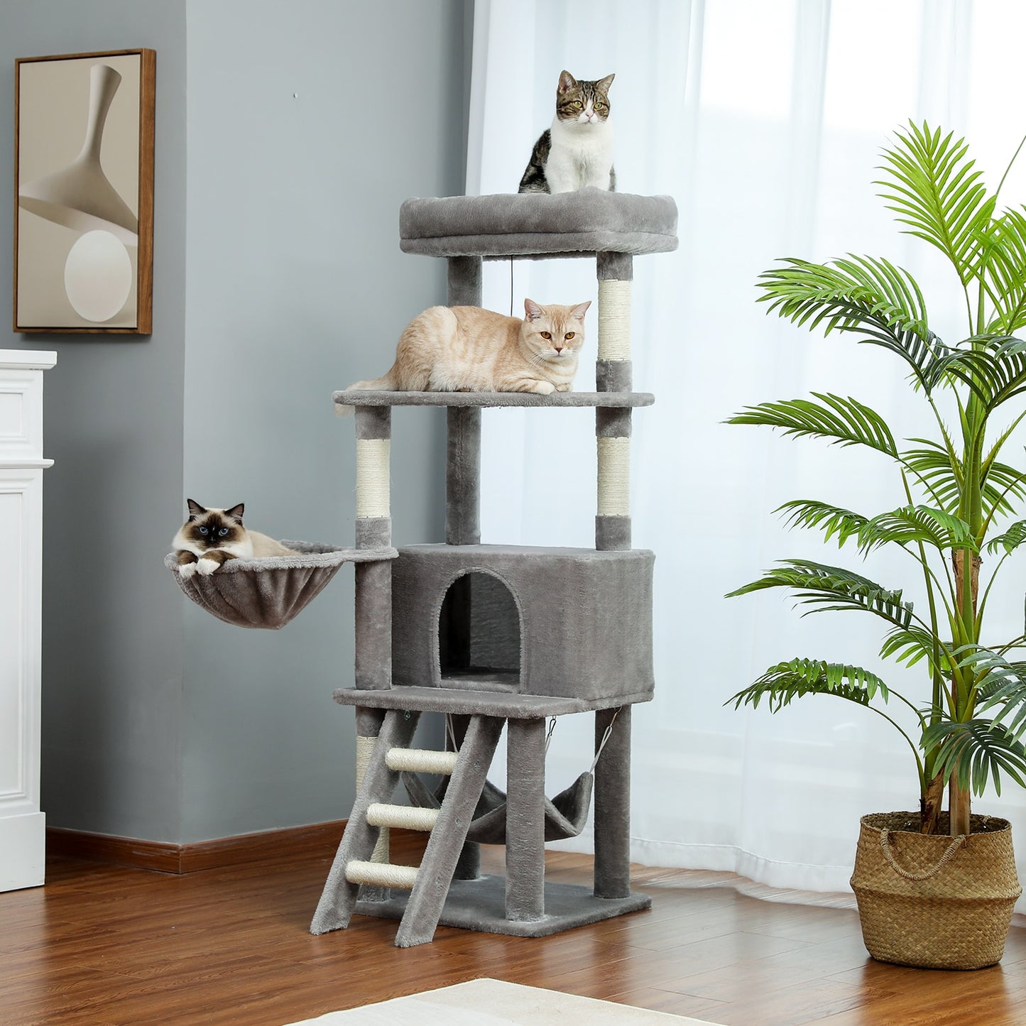 Extended Hammock 4 Level Cat Tree